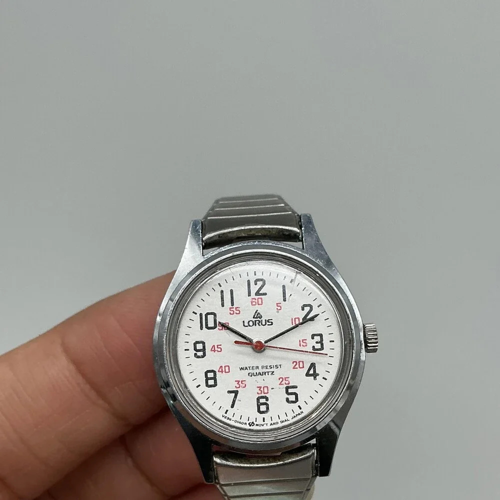 Lorus Boys Watch 25mm White Dial Silver Tone Expansion Easy Read New Battery